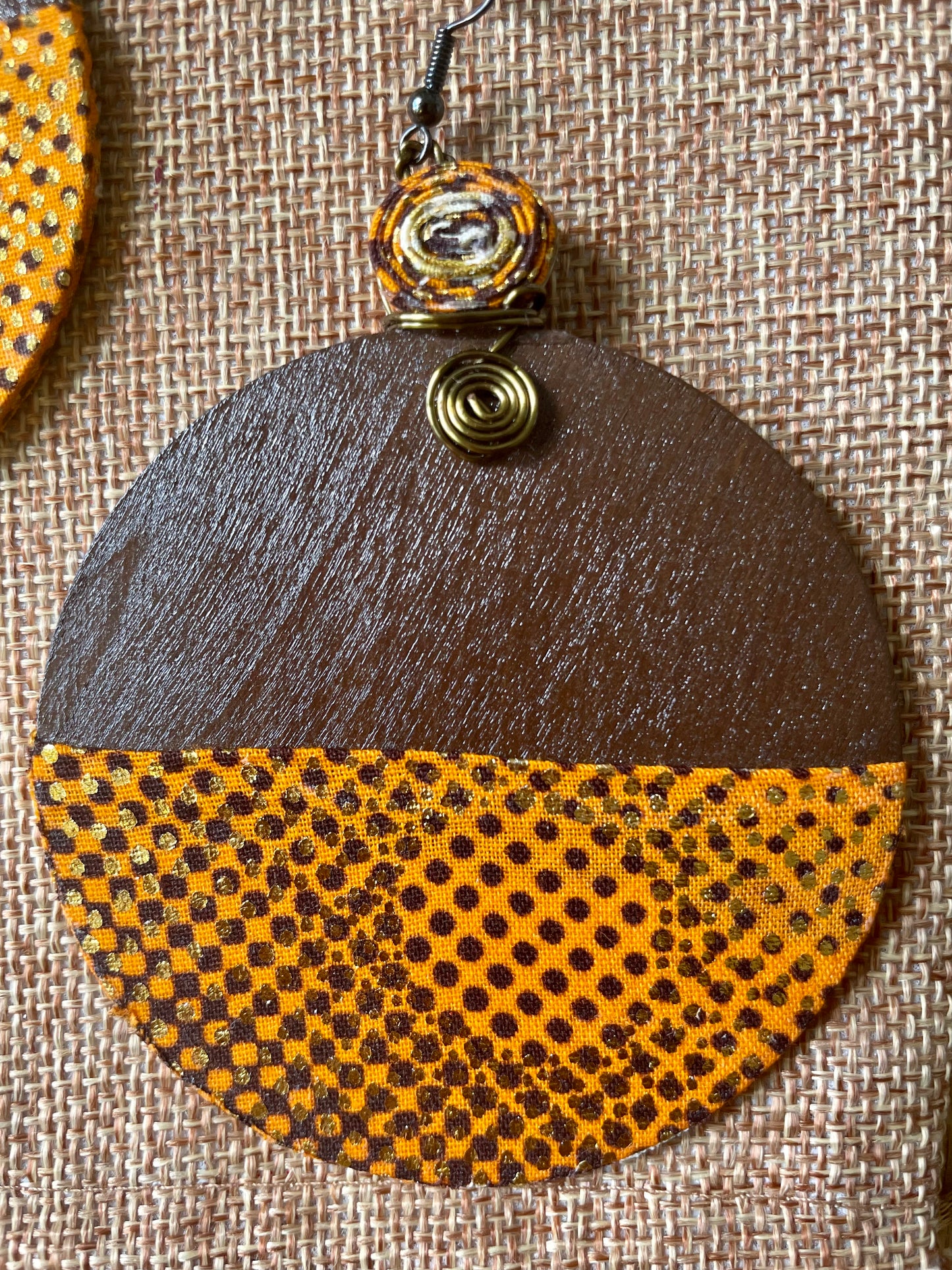 Orange & Brown Ankara Fabric