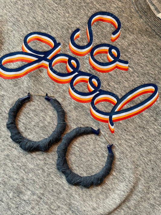Denim Fabric Hoops