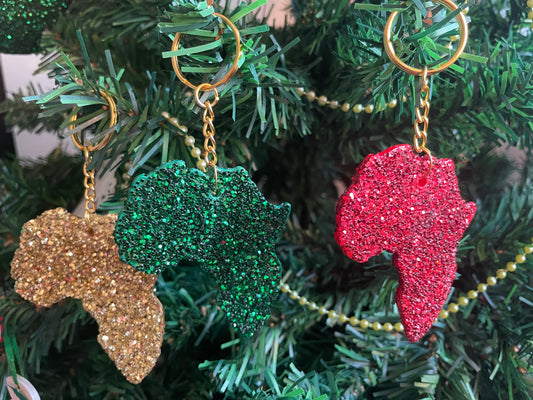 Africa Keychain Ornament Trio